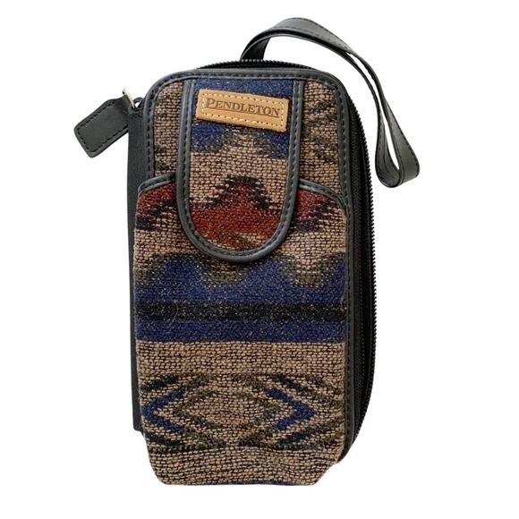Pendleton Handbags - Pendleton Aztec Indian Blanket Wool Zippered Wristlet Wallet